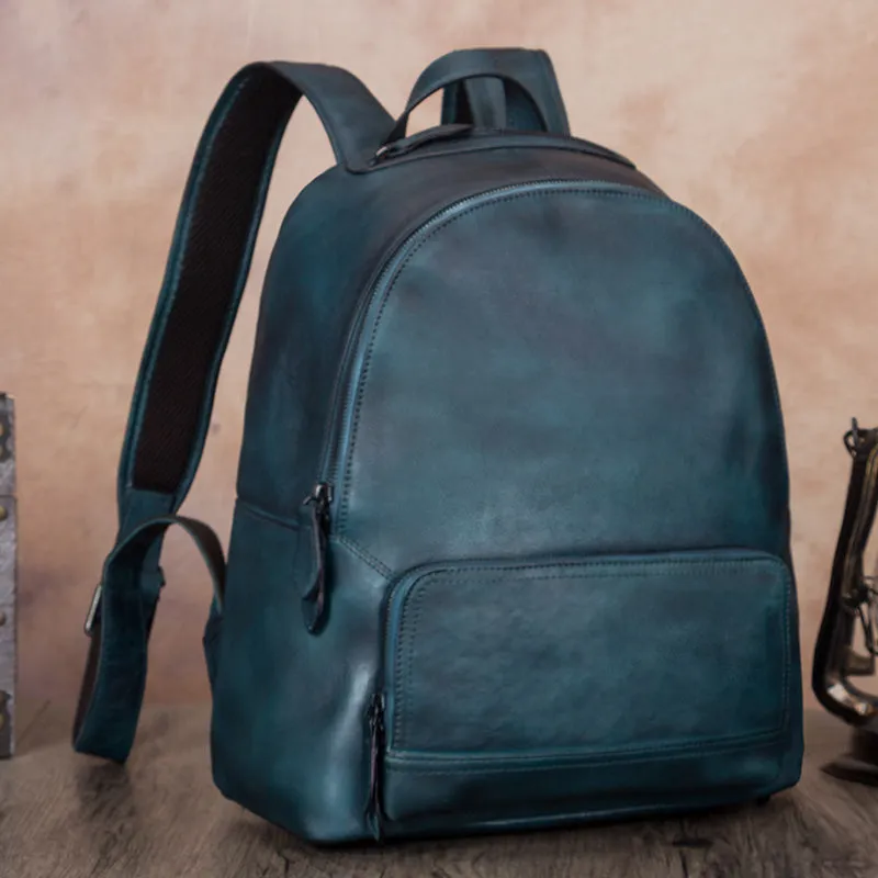 14 Inch Women's Cool Leather Laptop Backpack Purse Book Bags for Women