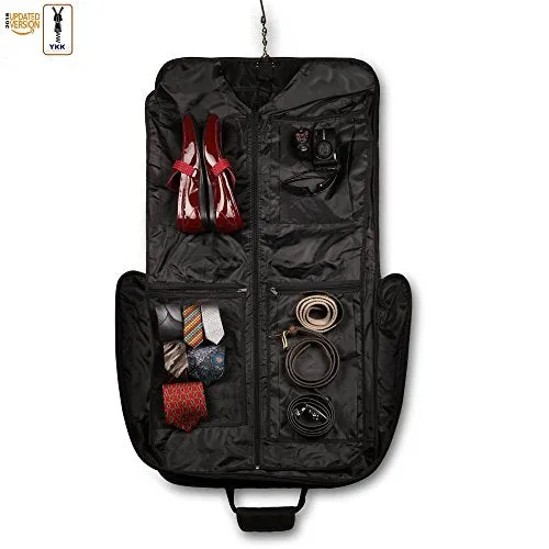 3 Suit Carry On Garment Bag for Travel & Business Trips With Shoulder Strap 40'' Bagazzi Brand