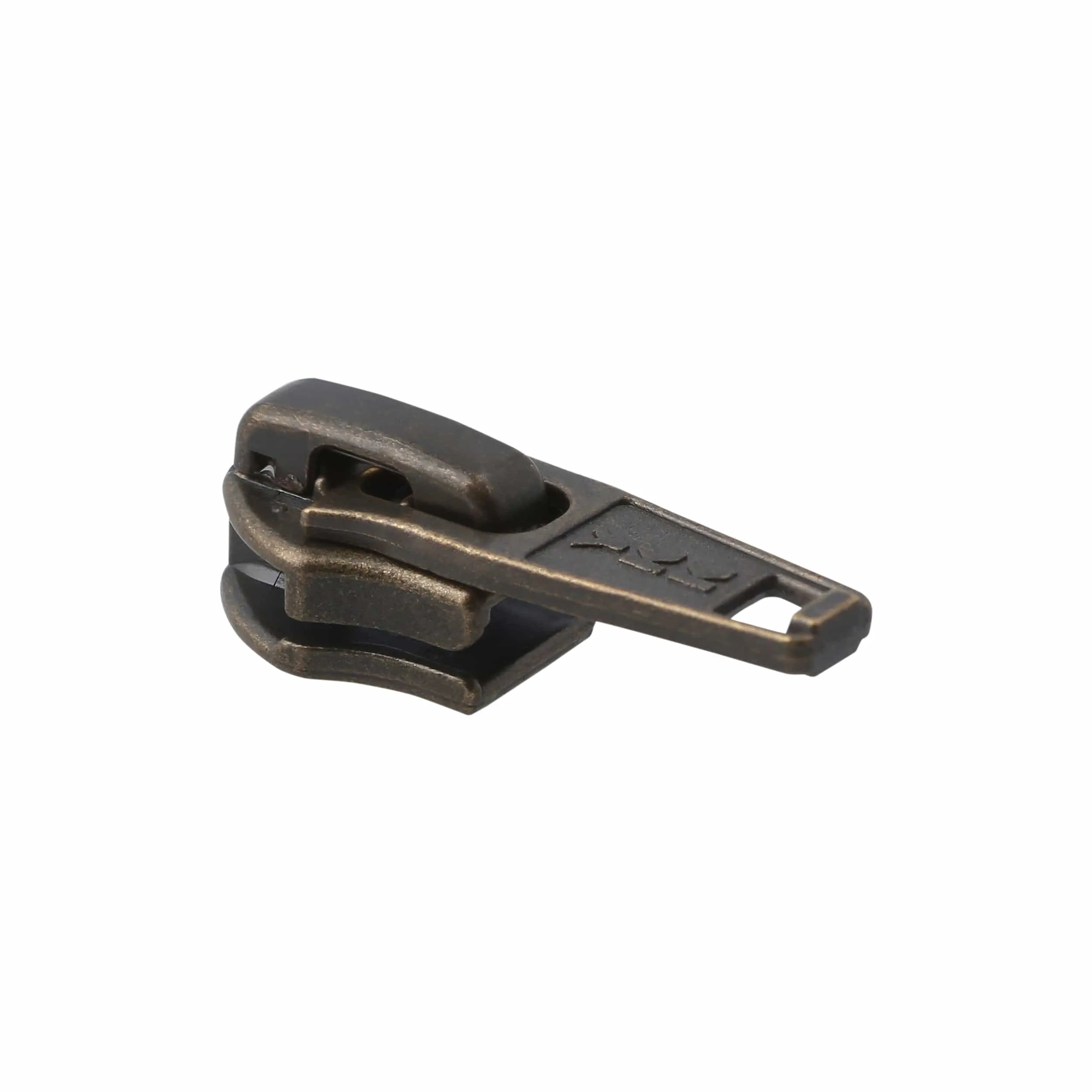 #5 Antique Brass, Coil, YKK Short Tab Auto Lock Zipper Slider, Zinc Alloy, #5CN-3-ANTB