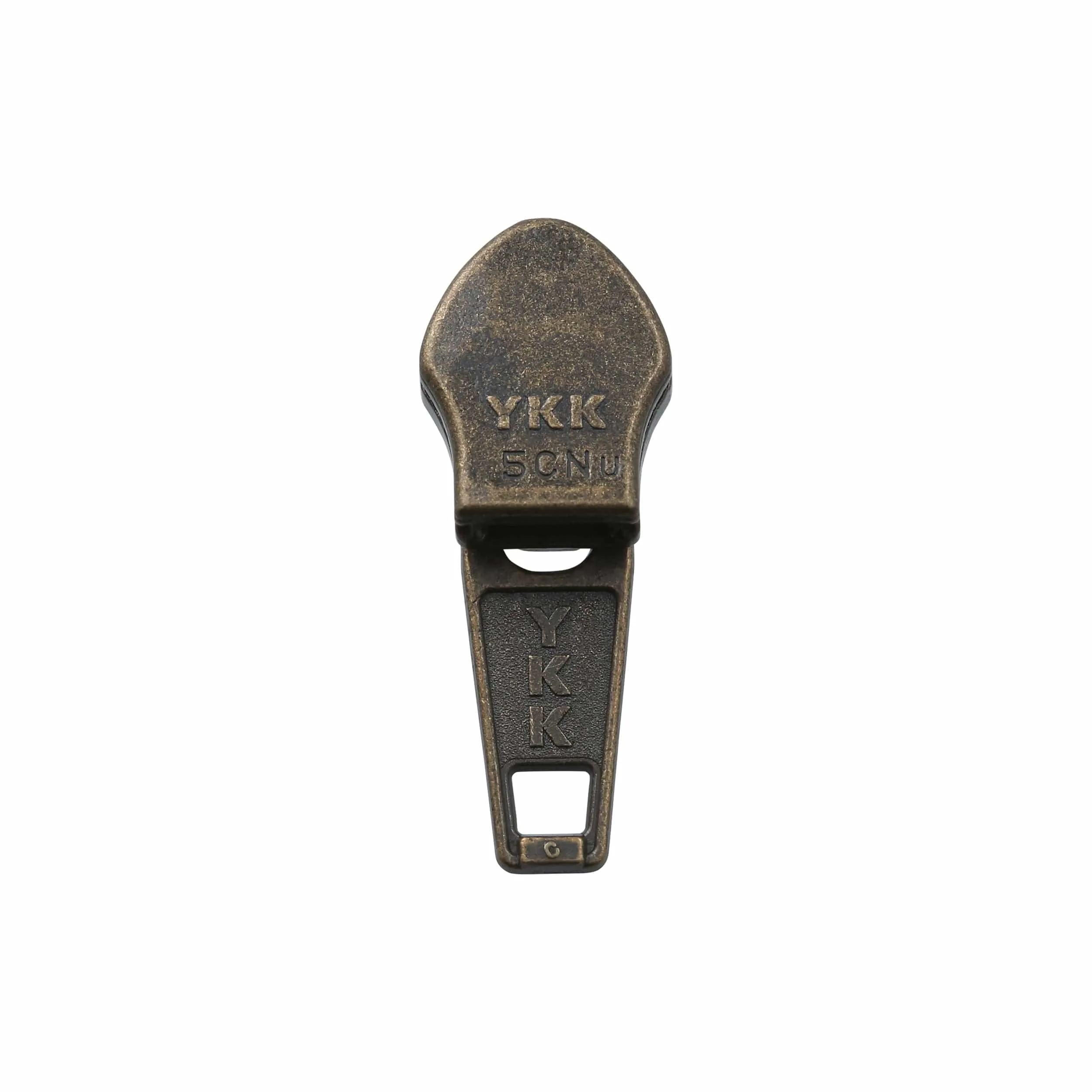 #5 Antique Brass, Coil, YKK Short Tab Auto Lock Zipper Slider, Zinc Alloy, #5CN-3-ANTB