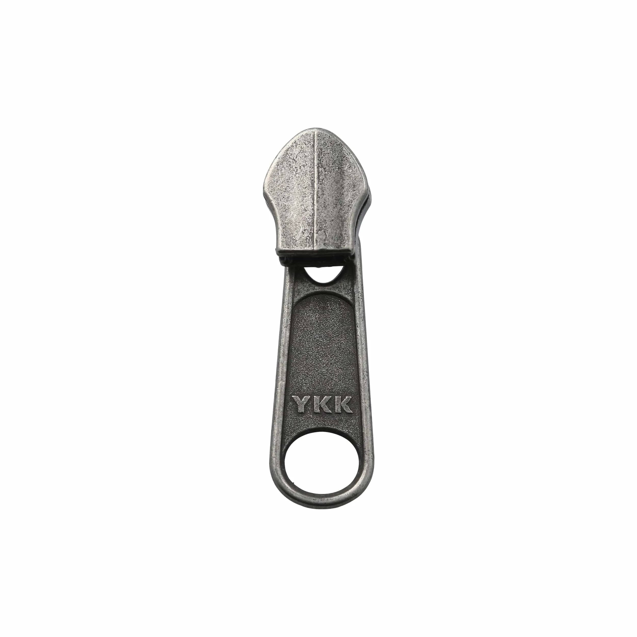 #5 Antique Nickel, Coil, YKK Long Tab Semi-Swivel Zipper Slider, Zinc Alloy, #5CN-1-ANTN