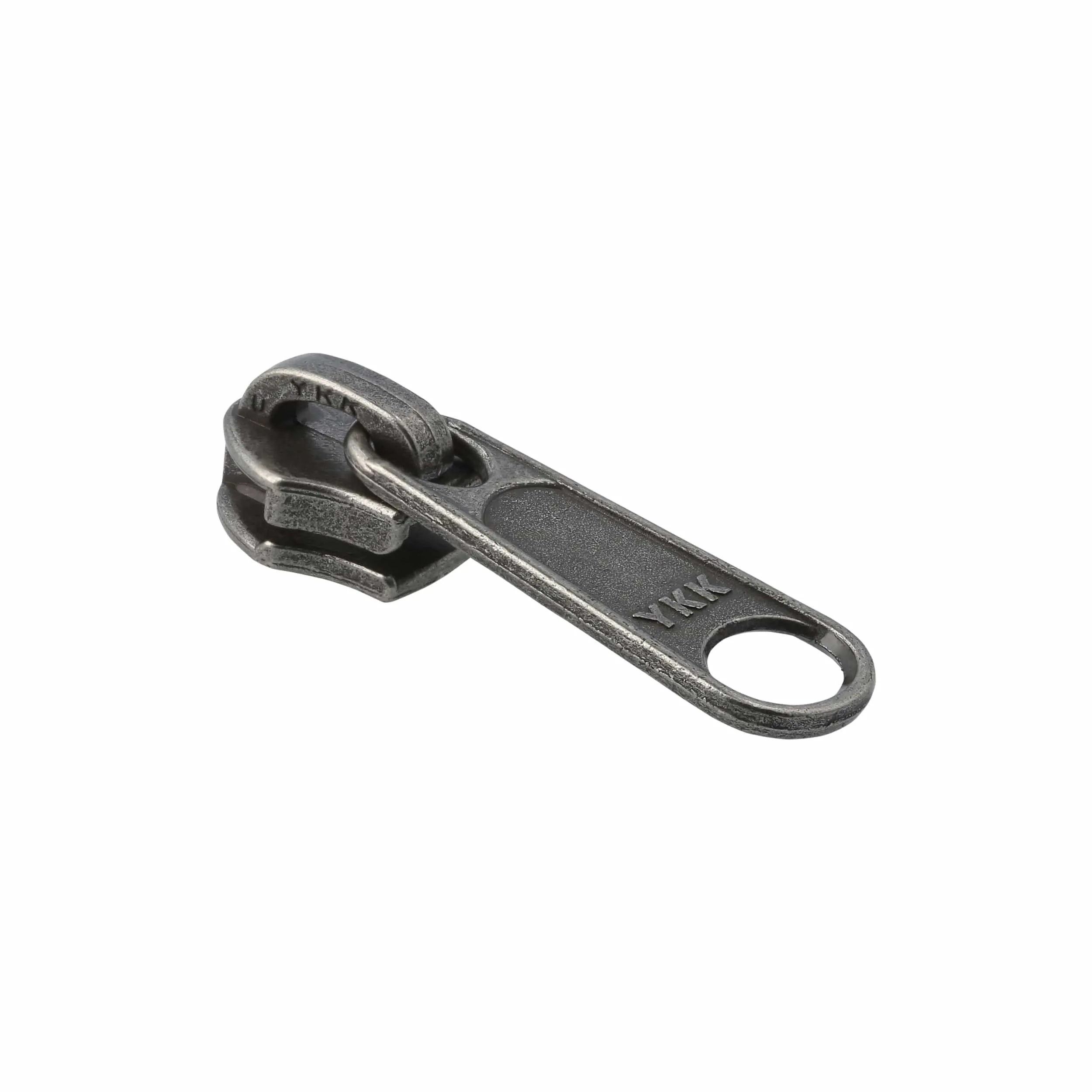 #5 Antique Nickel, Coil, YKK Long Tab Semi-Swivel Zipper Slider, Zinc Alloy, #5CN-1-ANTN