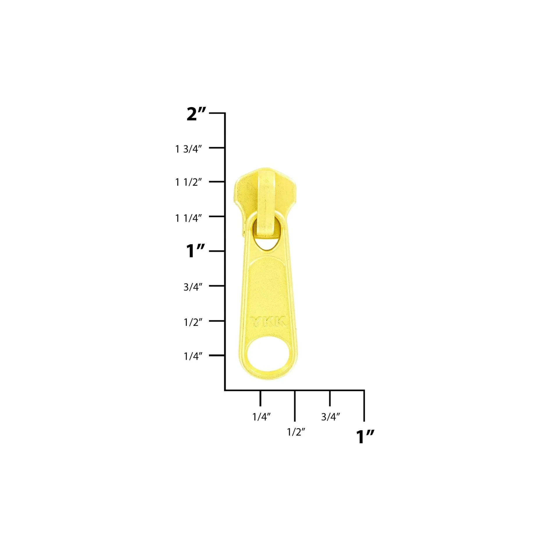 #5 Brass, Metal, YKK Long Tab Semi-Swivel Zipper Slider, Zinc Alloy, #5M-4-BP