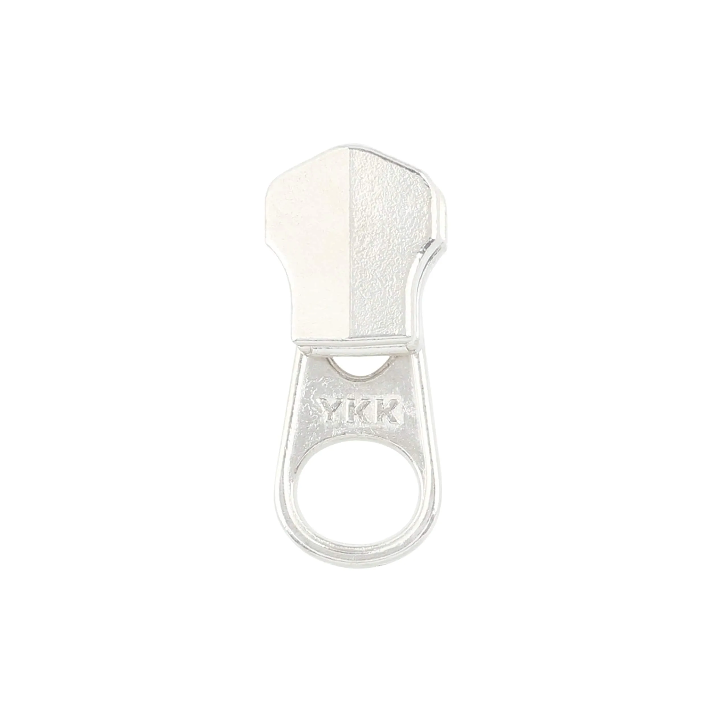 #5 Nickel, Metal, YKK Short Tab Semi-Swivel Zipper Slider, Zinc Alloy, #5M-3-NP