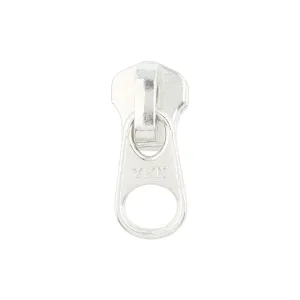 #5 Nickel, Metal, YKK Short Tab Semi-Swivel Zipper Slider, Zinc Alloy, #5M-3-NP