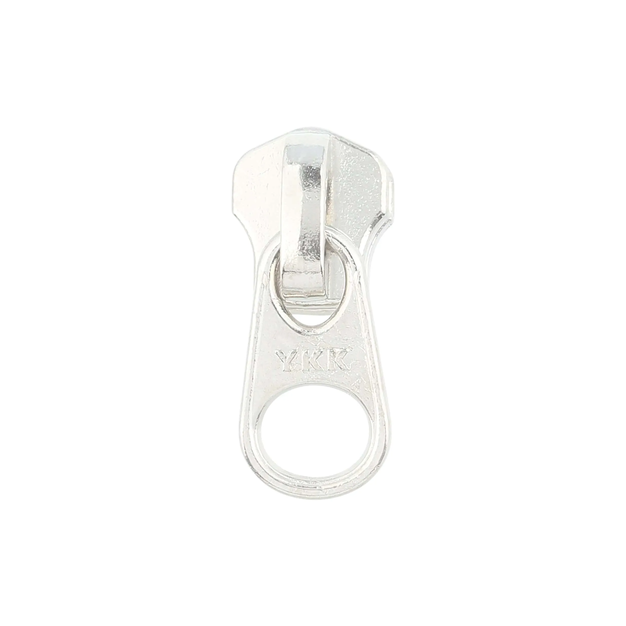 #5 Nickel, Metal, YKK Short Tab Semi-Swivel Zipper Slider, Zinc Alloy, #5M-3-NP