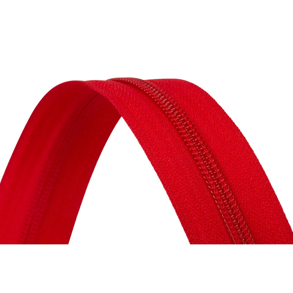 #5 Red, YKK Coil Zipper Tape, Nylon, #5CN-RED