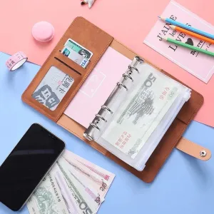A6 Suede Cash Envelope Binder