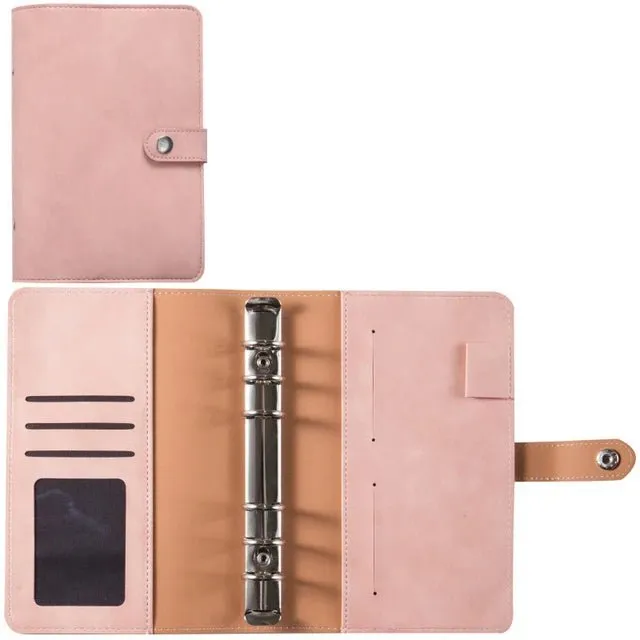 A6 Suede Cash Envelope Binder