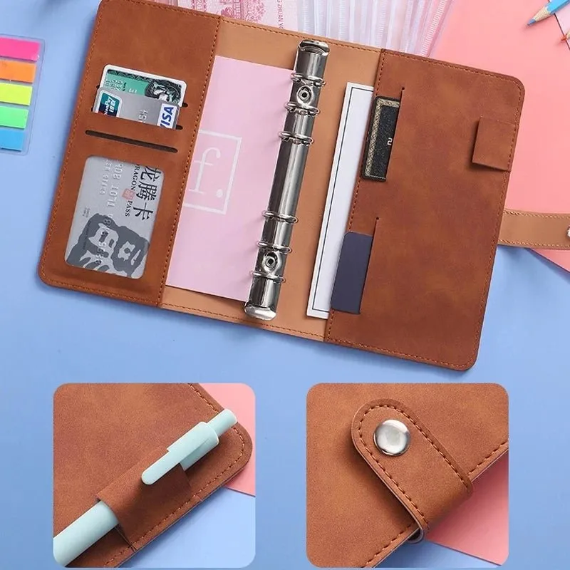 A6 Suede Cash Envelope Binder