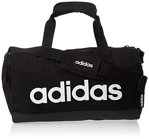 adidas Unisex's LIN DUFFLE XS Gym Bag, Black/Black/White, NS