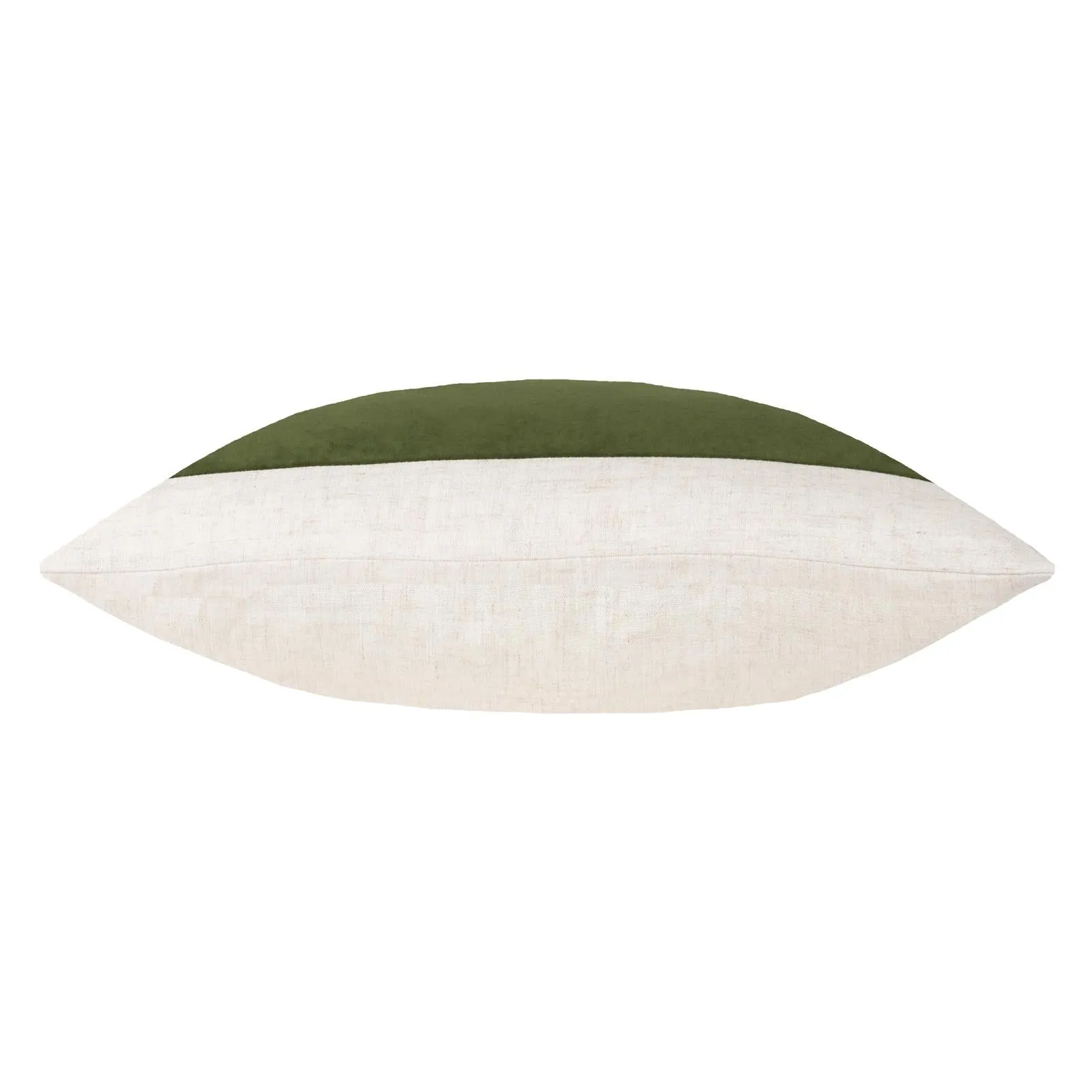 Auden Linen Velvet Cushion Cover Olive Oil