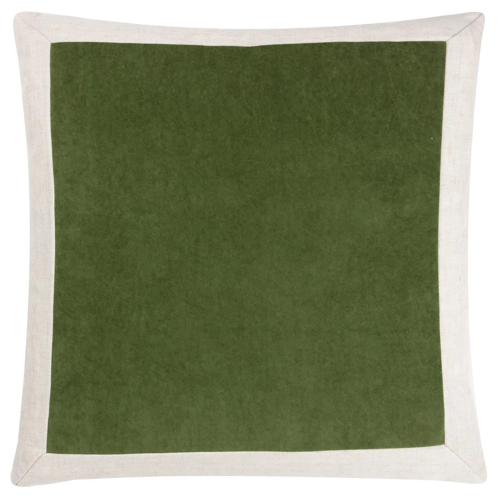 Auden Linen Velvet Cushion Cover Olive Oil