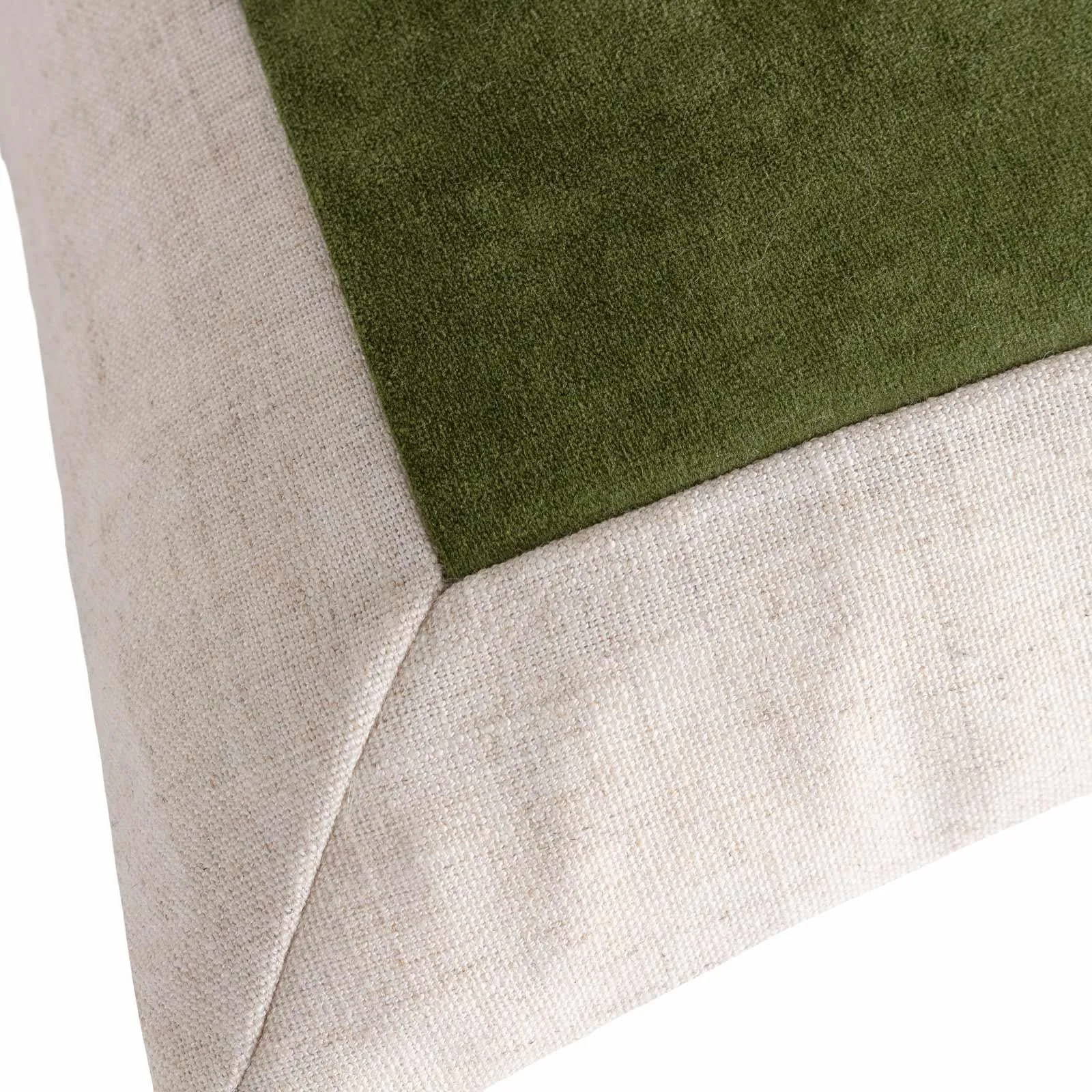 Auden Linen Velvet Cushion Cover Olive Oil