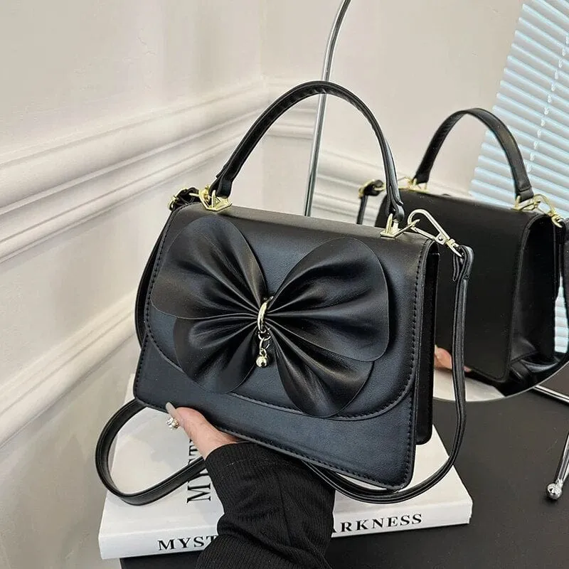 Bia Bow Leather Bag Set (2 Pcs)