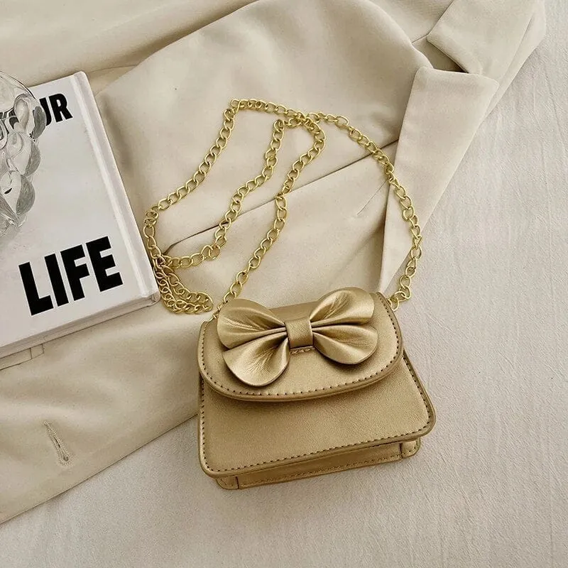 Bia Bow Leather Bag Set (2 Pcs)
