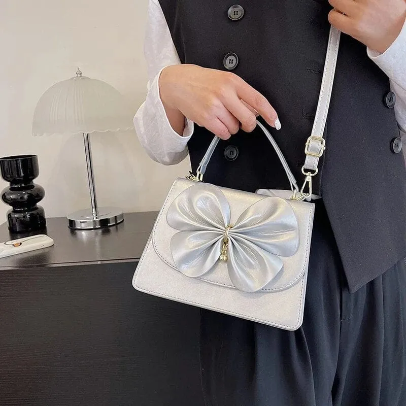 Bia Bow Leather Bag Set (2 Pcs)