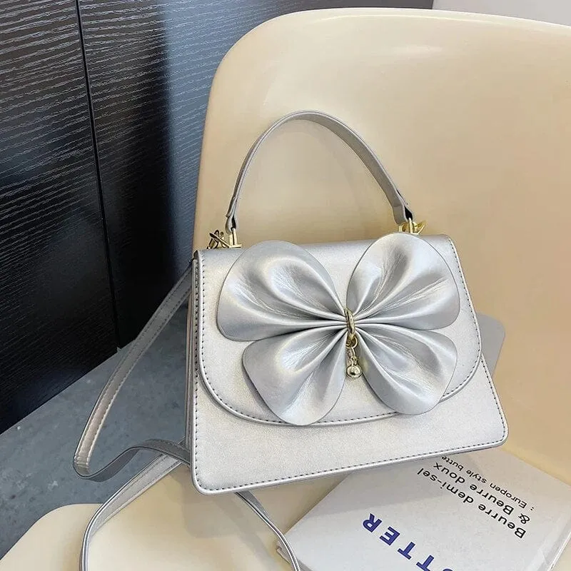 Bia Bow Leather Bag Set (2 Pcs)
