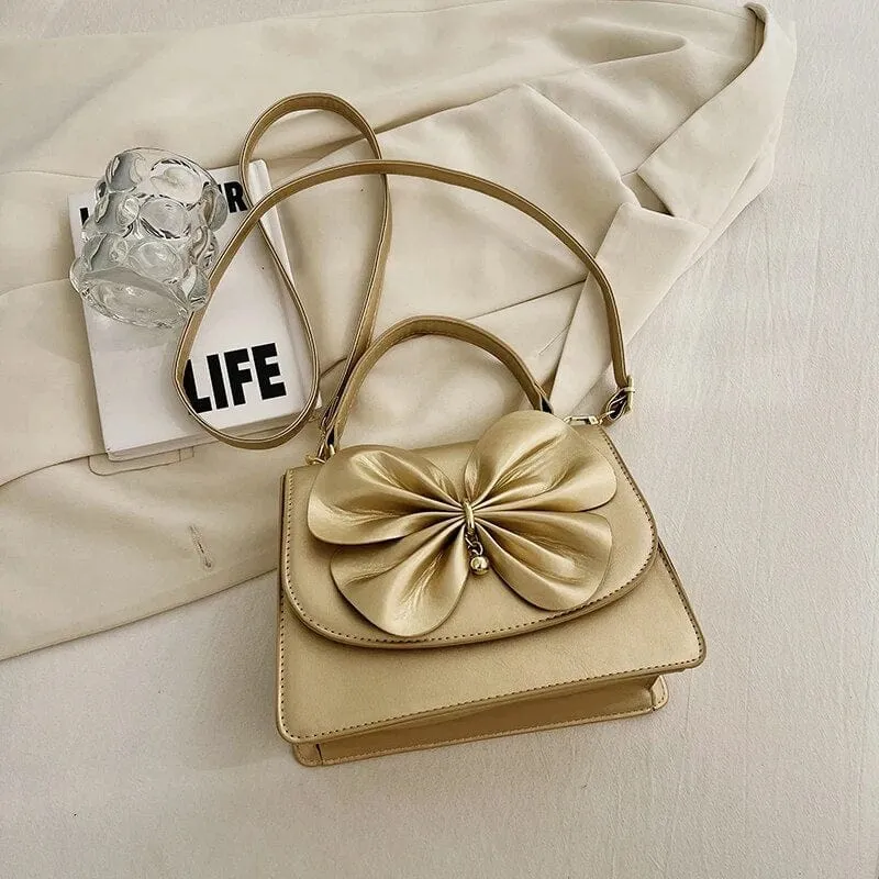 Bia Bow Leather Bag Set (2 Pcs)