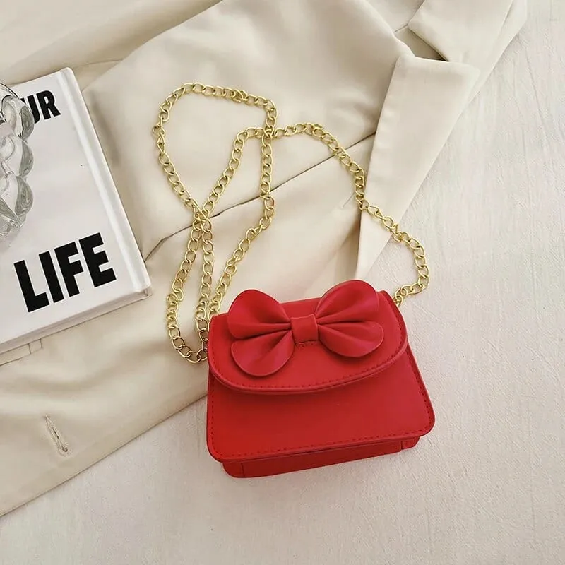Bia Bow Leather Bag Set (2 Pcs)