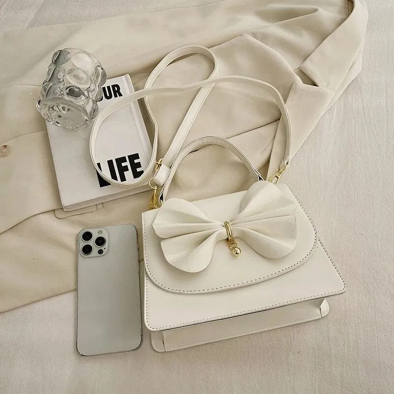 Bia Bow Leather Bag Set (2 Pcs)
