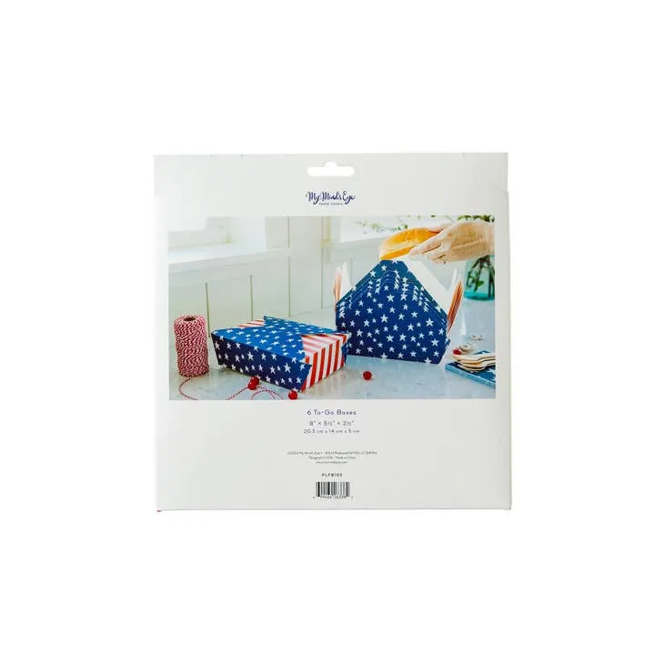 Blue Stars To Go Boxes- 6pk MA23 S5022