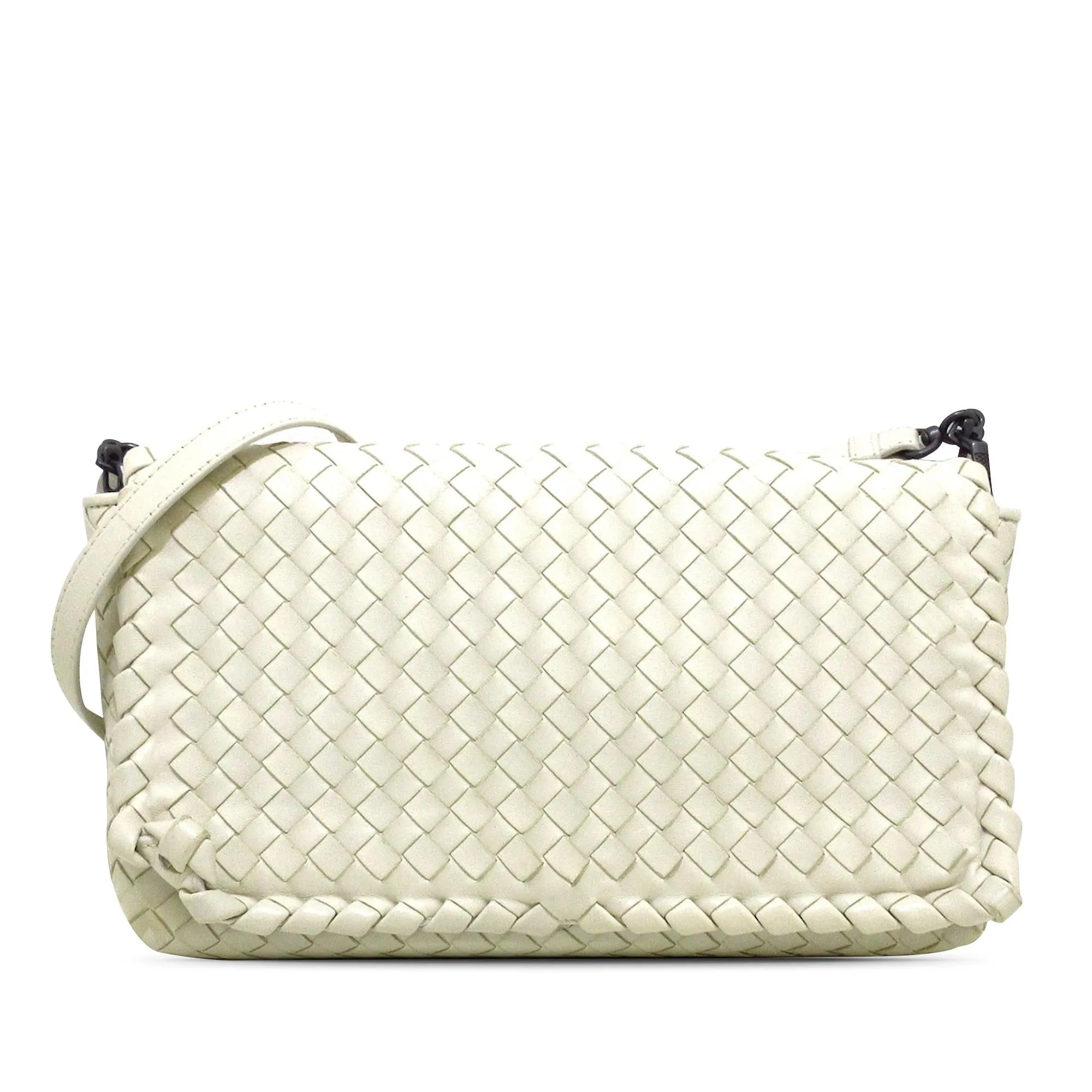 Bottega Veneta Intrecciato Flap Crossbody Bag (SHG-wEXfxE)