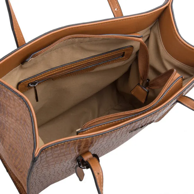 BULAGGI IRENE SHOPPER BAG IN COGNAC IN TAN