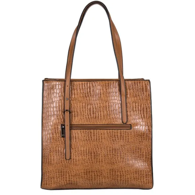 BULAGGI IRENE SHOPPER BAG IN COGNAC IN TAN