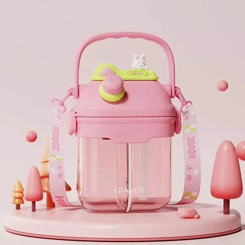 Bunny Adventure With Two Partition Sipper Water Bottle (900ml)
