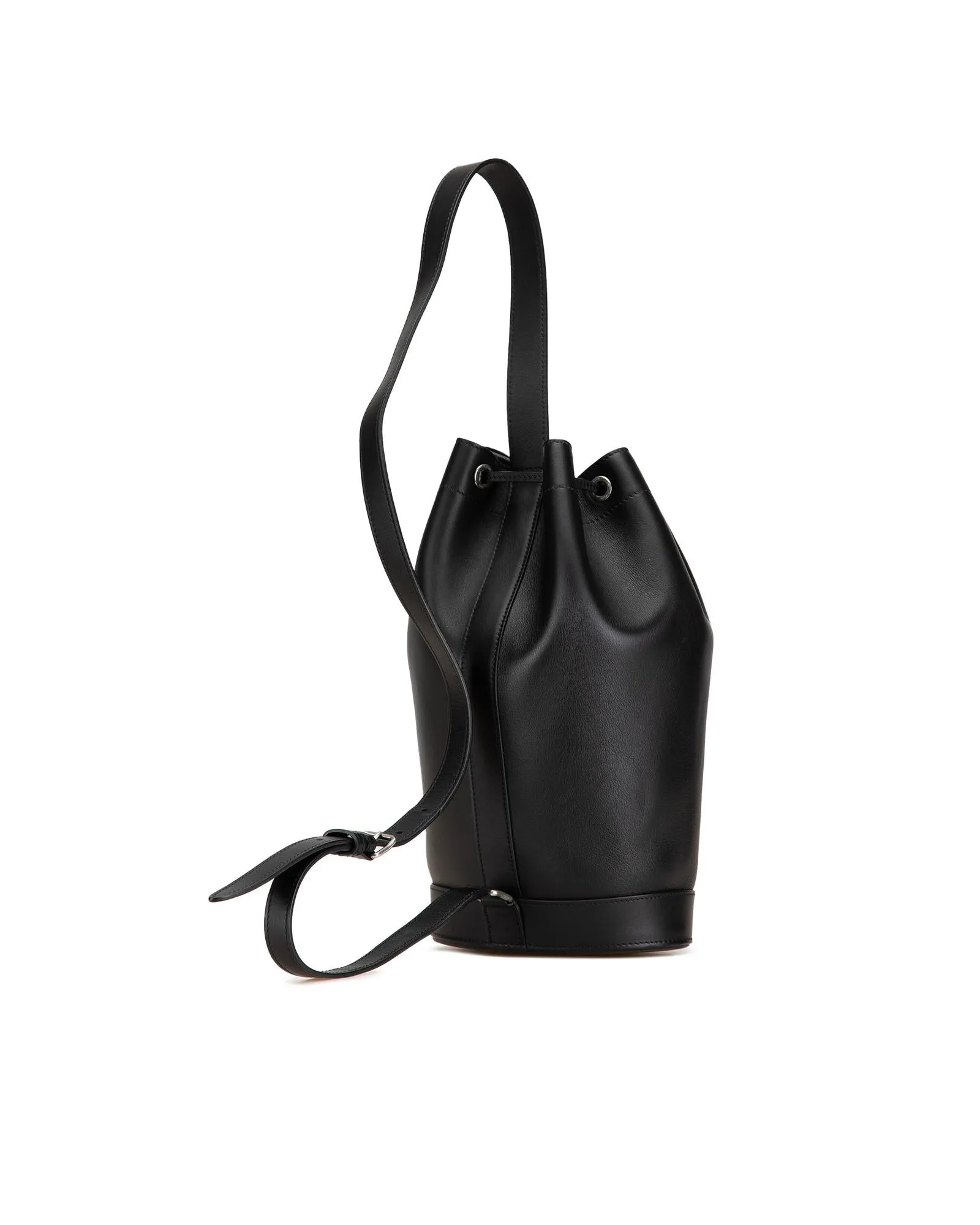 Calfskin Sailor Sling Backpack with Adjustable Strap and Drawstring Closure