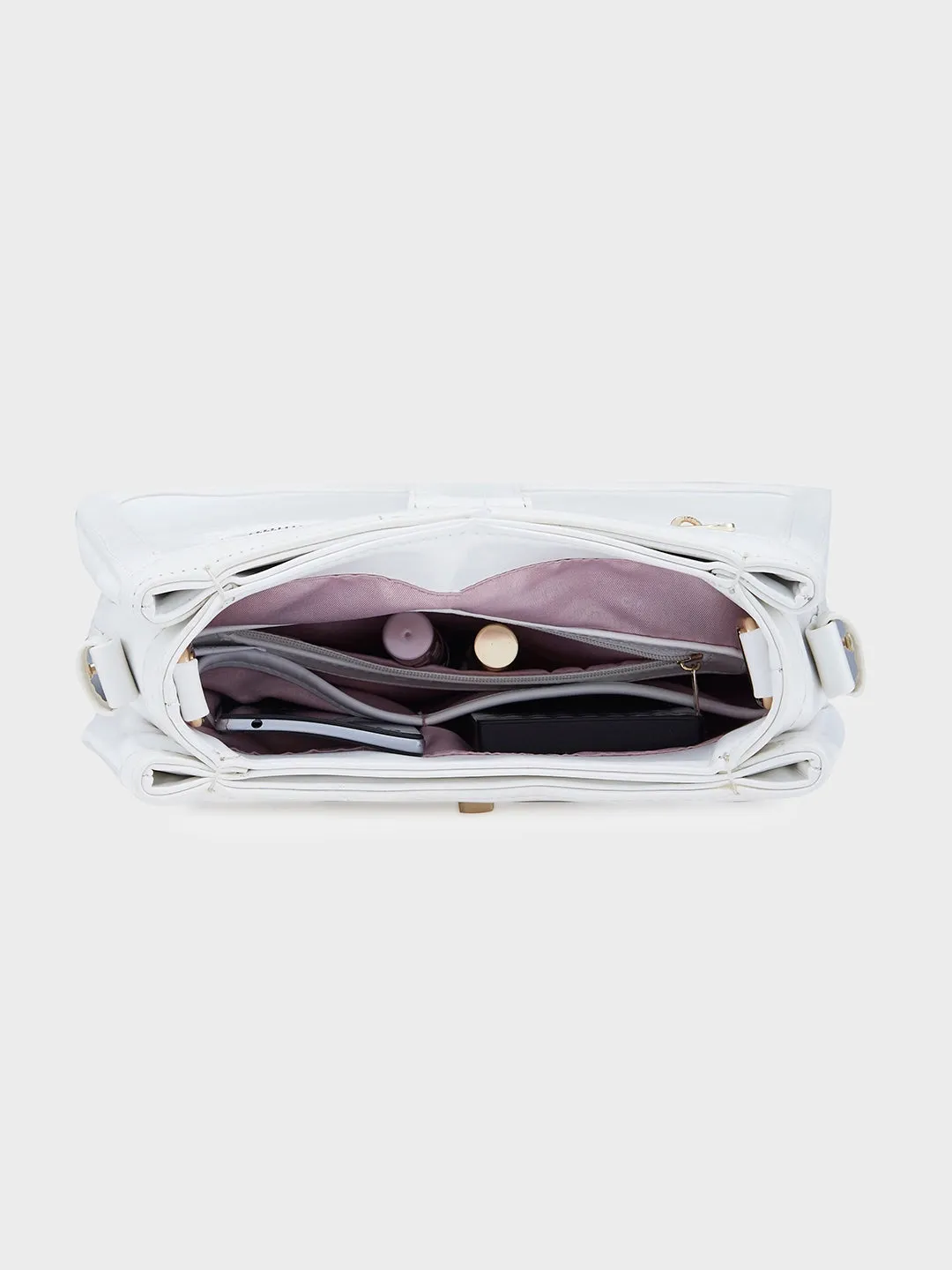 Caprese Aurora Satchel Small Purple Handbag