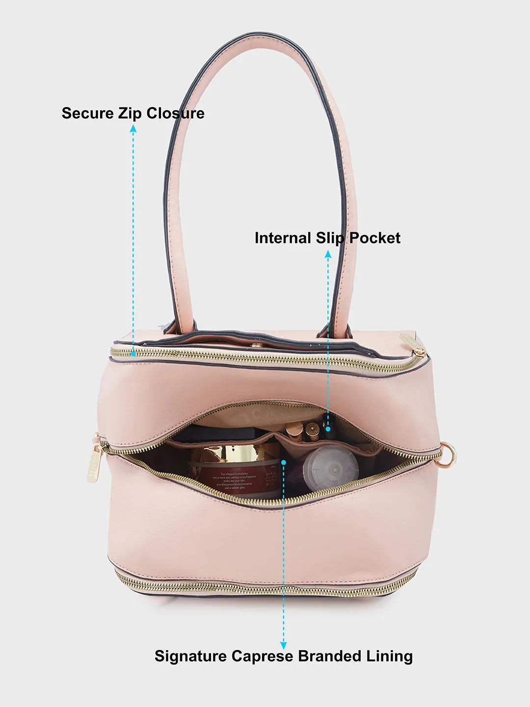 Caprese Josie Satchel Large Blush