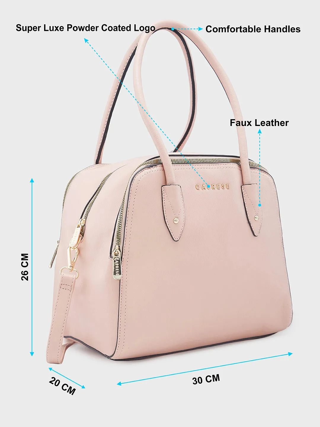 Caprese Josie Satchel Large Blush