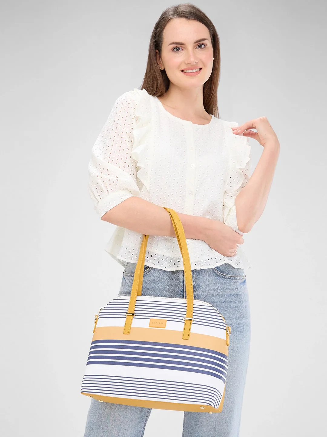Caprese Sailer Satchel Medium Yellow