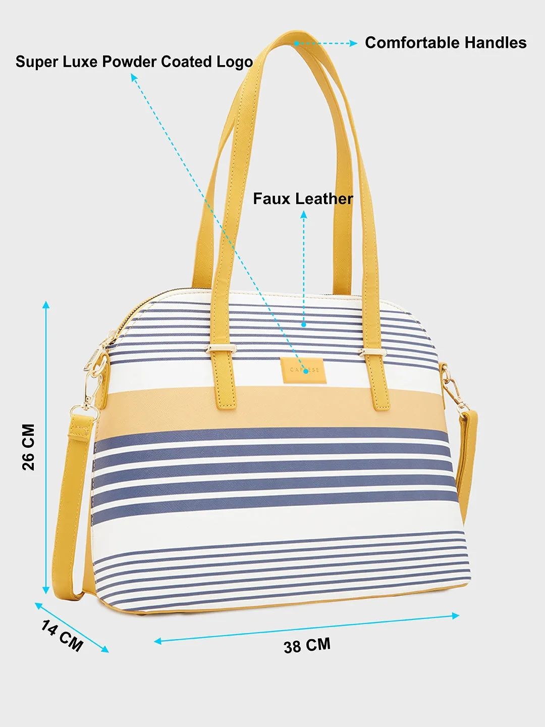 Caprese Sailer Satchel Medium Yellow
