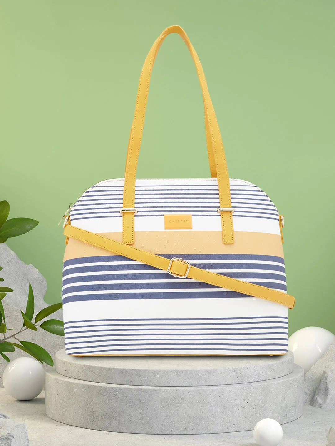 Caprese Sailer Satchel Medium Yellow