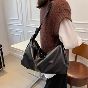 Christmas Gift Trendy Simple New Women Bags Fashion PU Leather Large Capacity Shoulder Bags for Women 2021 Luxury Designer Zipper Crossbody Bag