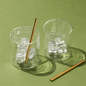 Cocktail Straw Set 2 Pack (Gold)