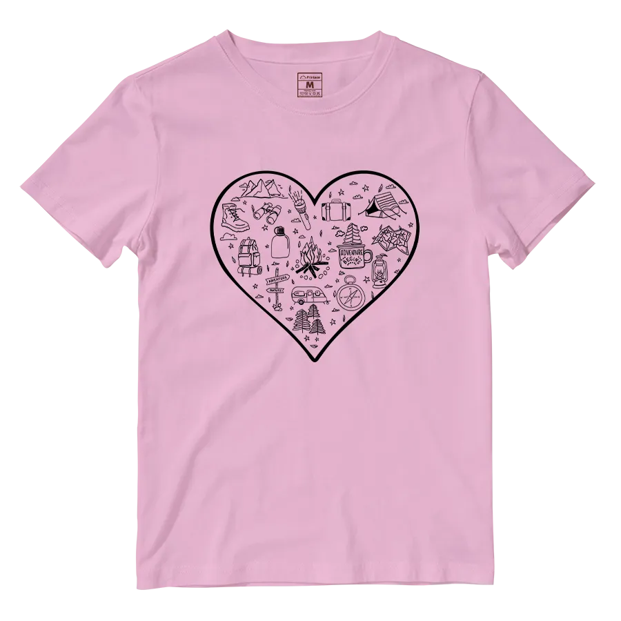 Cotton Shirt: Hiking Heart