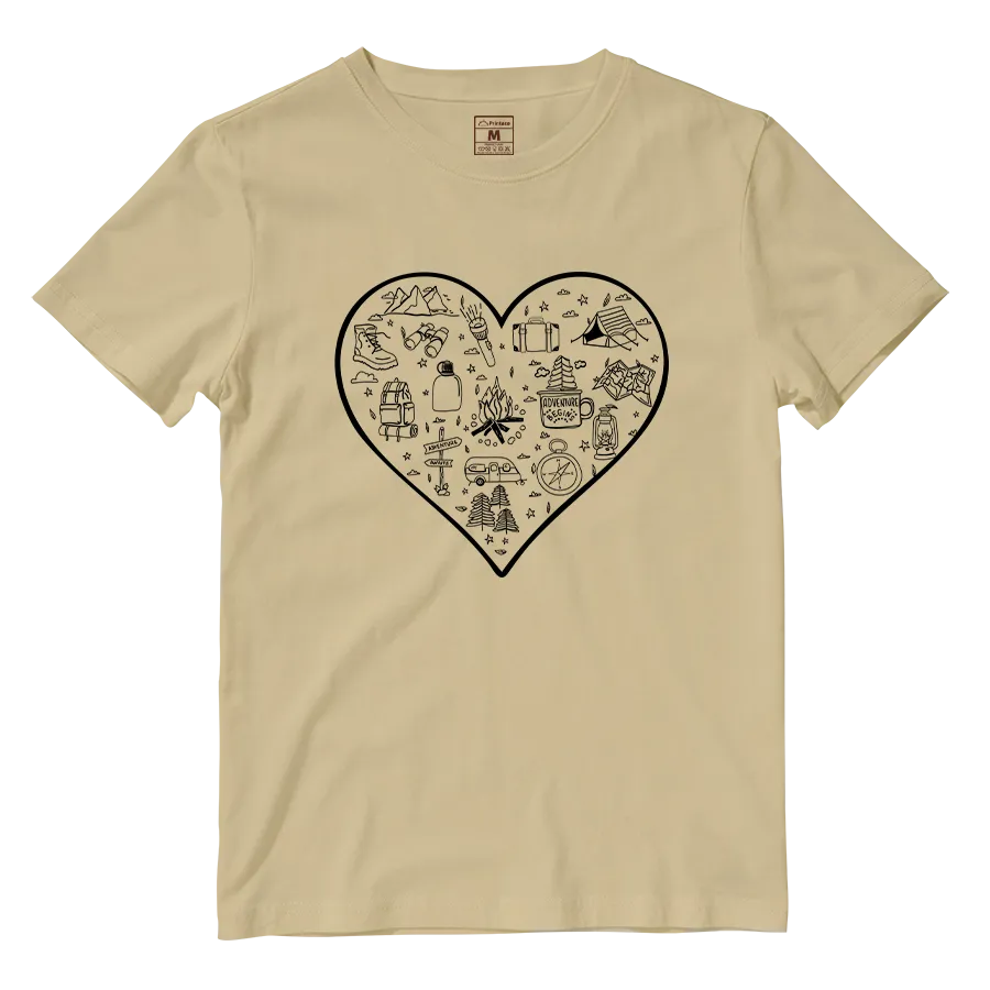 Cotton Shirt: Hiking Heart