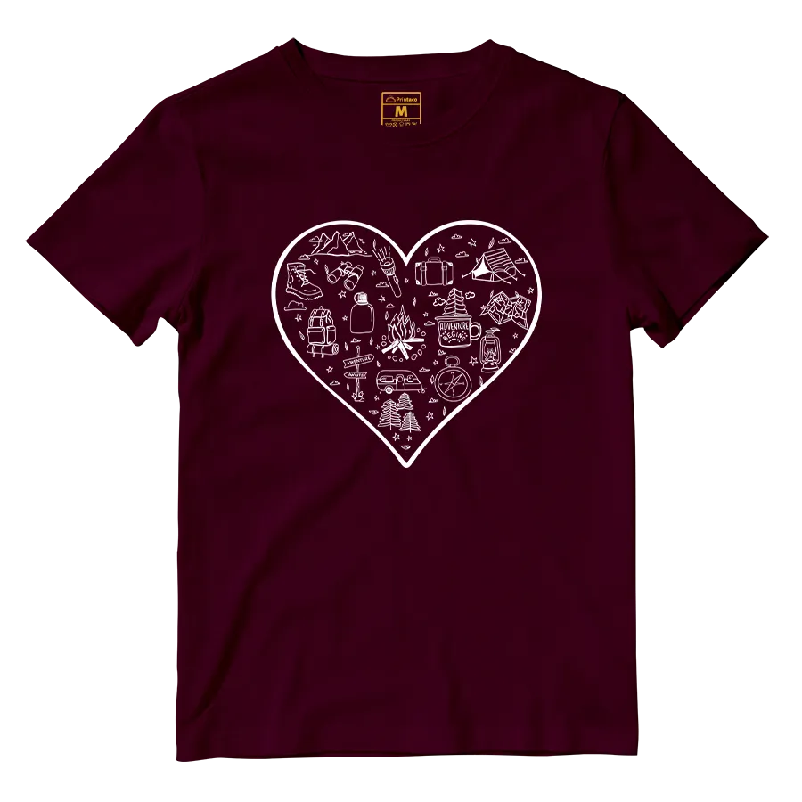 Cotton Shirt: Hiking Heart