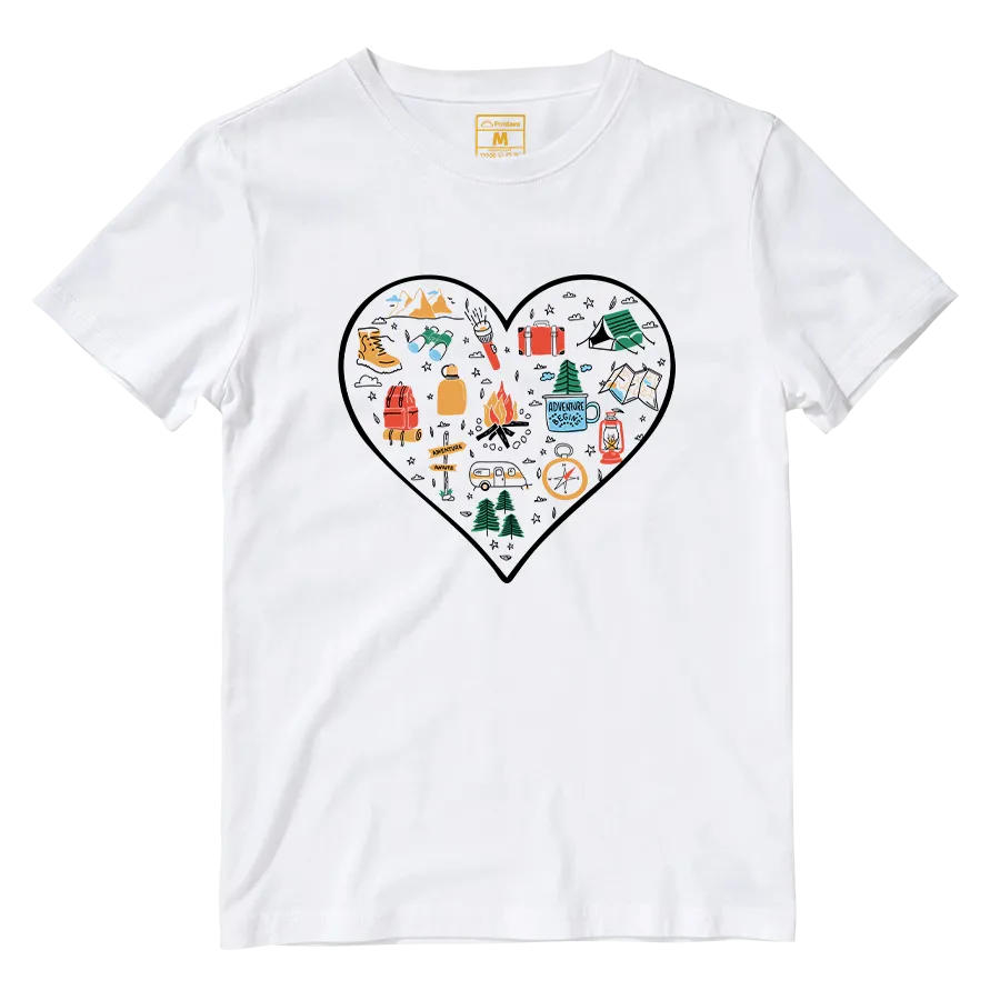 Cotton Shirt: Hiking Heart