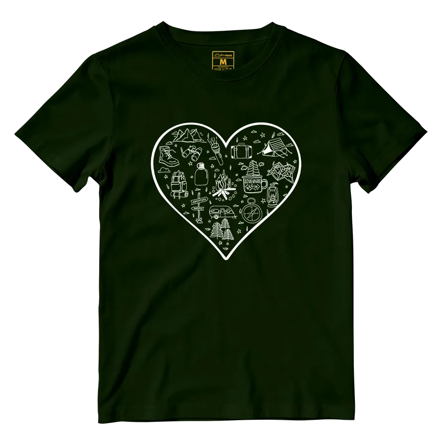 Cotton Shirt: Hiking Heart