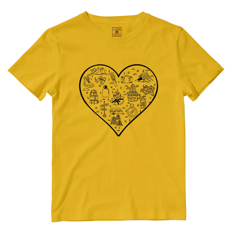 Cotton Shirt: Hiking Heart