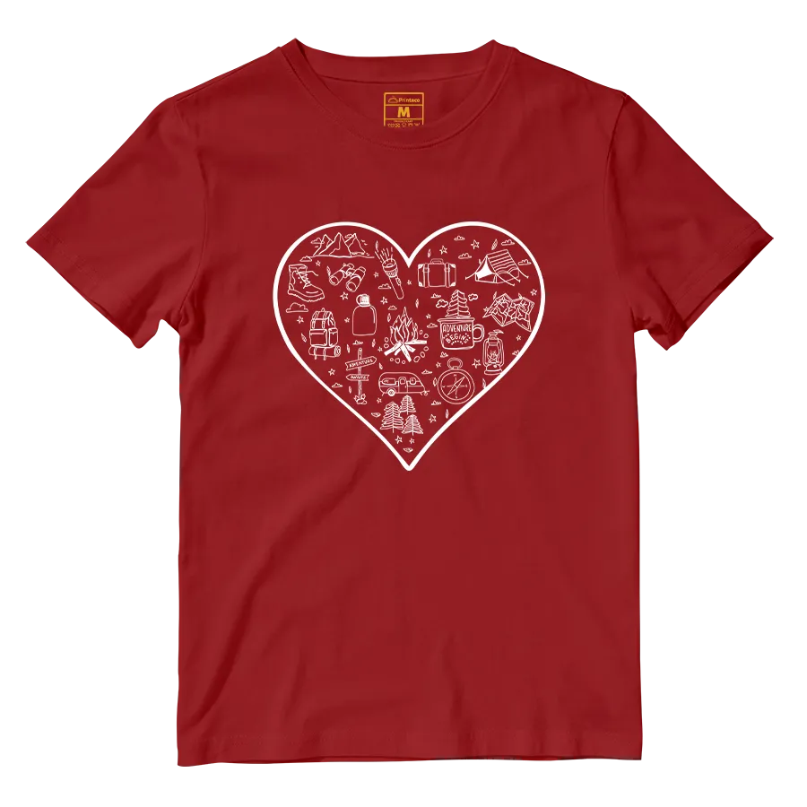 Cotton Shirt: Hiking Heart