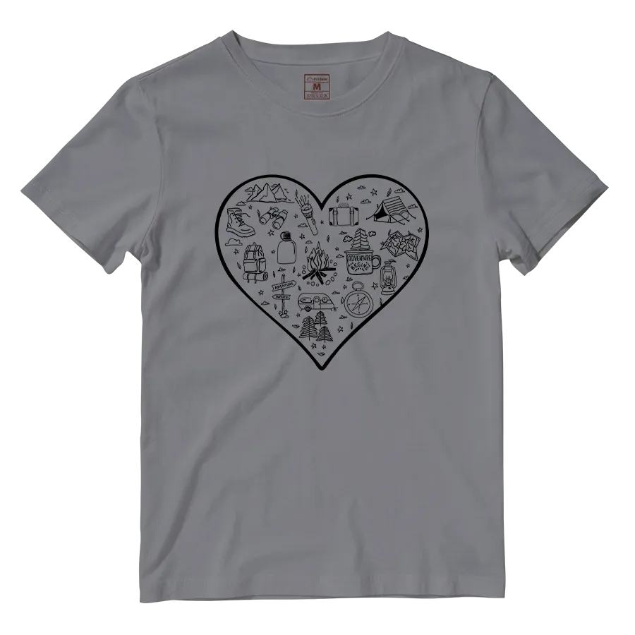 Cotton Shirt: Hiking Heart