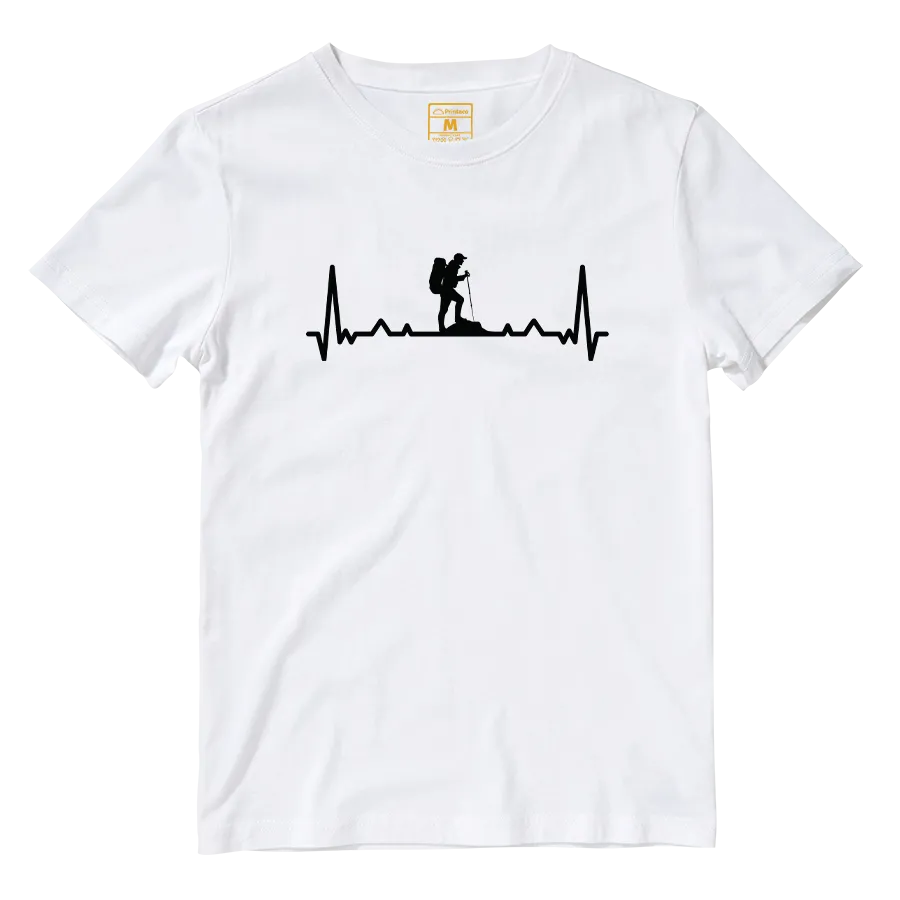 Cotton Shirt: Hiking Heartbeat
