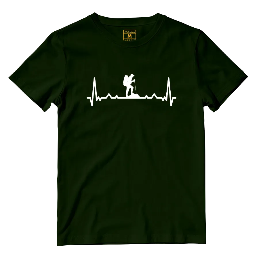 Cotton Shirt: Hiking Heartbeat
