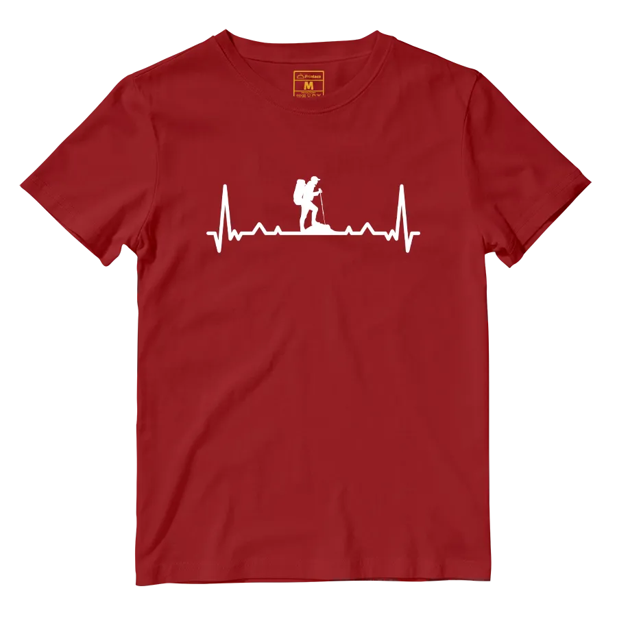 Cotton Shirt: Hiking Heartbeat